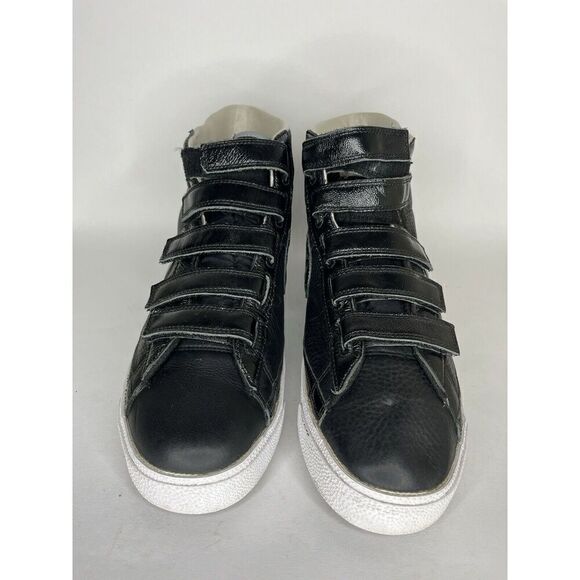 nike shoes high top Sneakers Lace Up Straps Men Size 11.5 Black Leather - Picture 2 of 13
